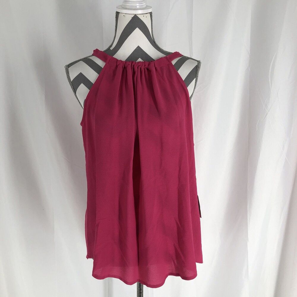 Gibson Sleeveless Top Womens Small Pink Blouse